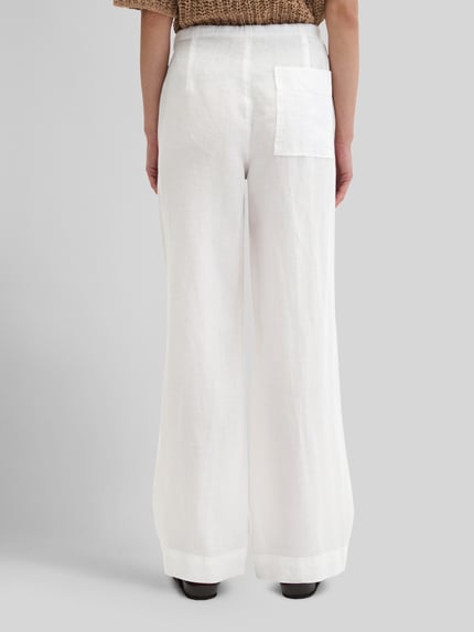 Marc O'Polo Straight Fit Leinenhose aus reinem Leinen Weiss 5