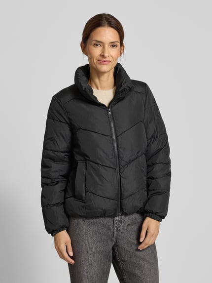 VERO MODA Regular Fit Steppjacke mit Stehkragen Modell 'LIGARIO' Black 4