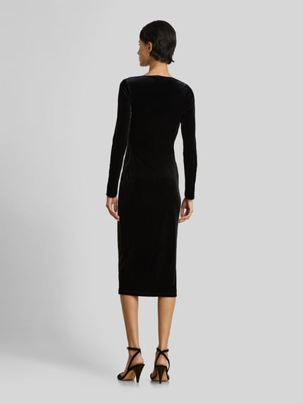 Lauren Ralph Lauren Midikleid mit Wasserfallausschnitt Black 5