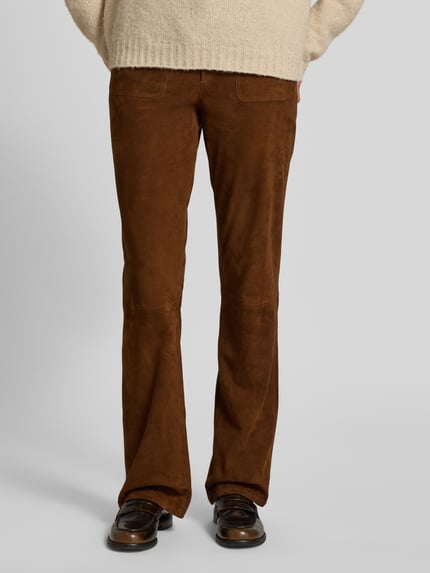 ba&sh Flared Stoffhose mit Eingrifftaschen Camel 4