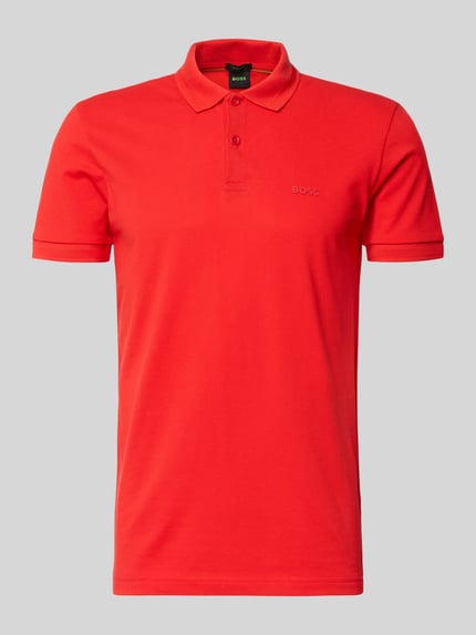 Produktfoto, czerwone koszulka polo z bawełny [Regular Fit Poloshirt aus reiner Baumwolle Modell 'PIO 1'] od BOSS Green
