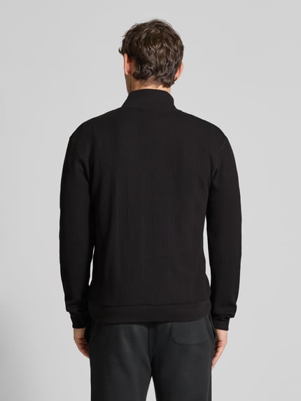 BOSS Regular Fit Sweatjacke aus Baumwoll-Piqué Black 5