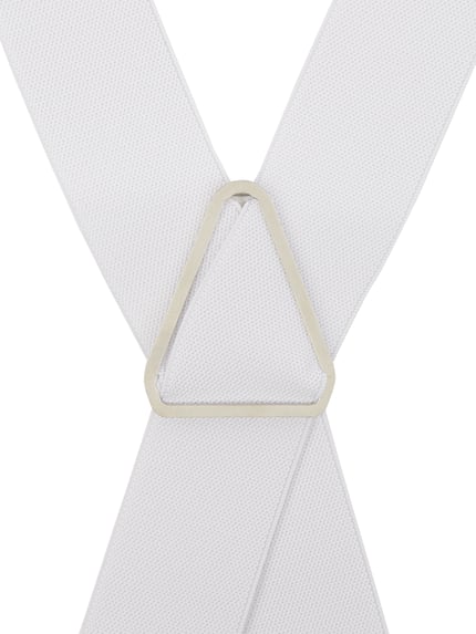 Produktfoto, Hosenträger in X-Form od Lloyd Men's Belts, białe szerokie ramiączka, metalowy tylny element, regulowane klipsy