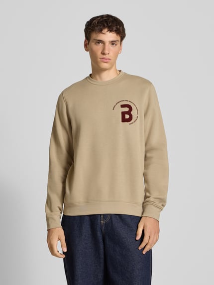 Blend Sweatshirt mit Label-Detail Modell 'FLORIAN' Beige 4