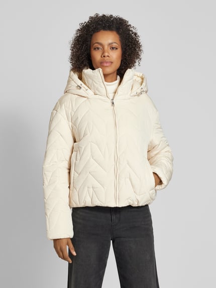 Patrizia Pepe Steppjacke mit Kapuze und Stehkragen Modell 'PIUMINO' Offwhite 4