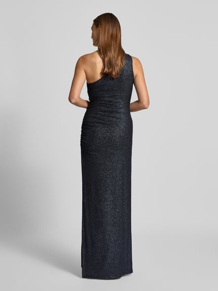 Jake*s Cocktail Abendkleid im One-Shoulder-Design Metallic Blue Melange 5