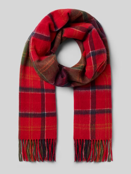 Barbour Schal aus reiner Wolle Modell 'SERENA' Rot 1
