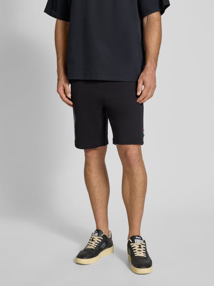 Carlo Colucci Sweatshorts mit Label-Print Black 4