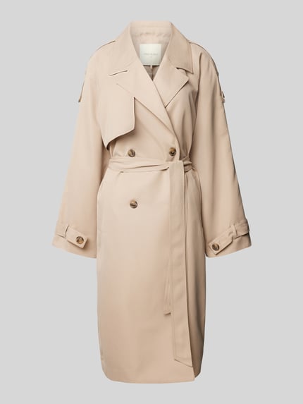 FREE/QUENT Trenchcoat mit Bindegürtel Modell 'Ottie' Taupe 2