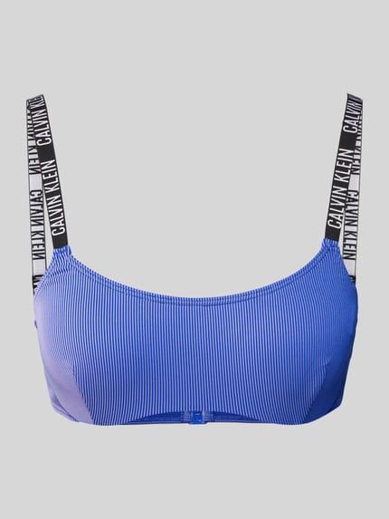 Bustier-Bikini-Oberteil mit breiten Label-Trägern Shop The Look MANNEQUINE