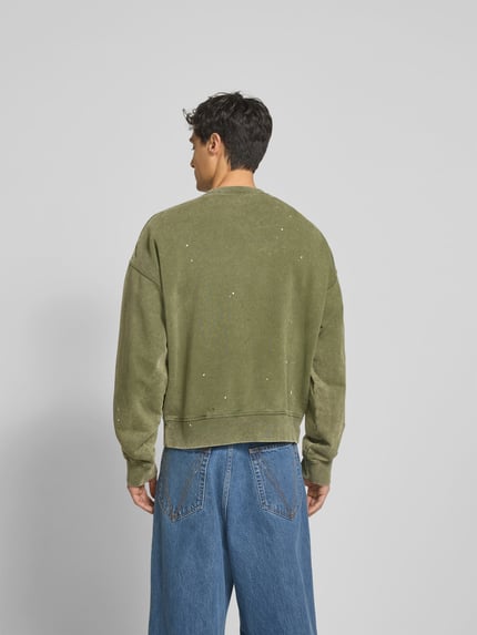 Dsquared2 Oversized Sweatshirt mit Label-Print Oliv 5