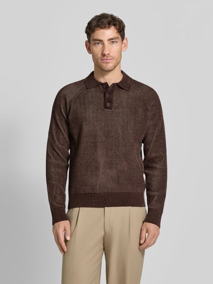 Jake*s Studio Men Strickpullover mit Polokragen Schoko 4
