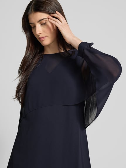 COMMA Midikleid in Layering-Optik Marine 3