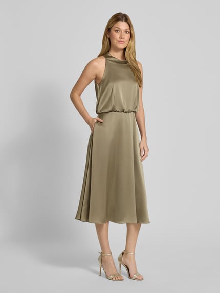 V by Vera Mont Cocktailkleid mit Schnürung und Reißverschluss Gruen 1