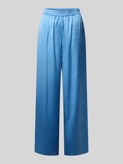 HUGO High Waist Stoffhose mit Satinschimmer Hellblau 1