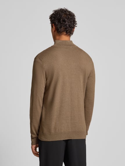 Selected Regular Fit Troyer aus reiner Baumwolle Modell 'BERG' Sand 5