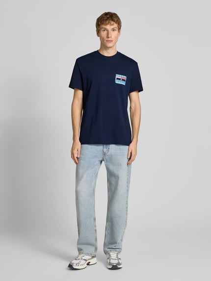 Tommy Jeans Regular Fit T-Shirt aus reiner Baumwolle Marine 1