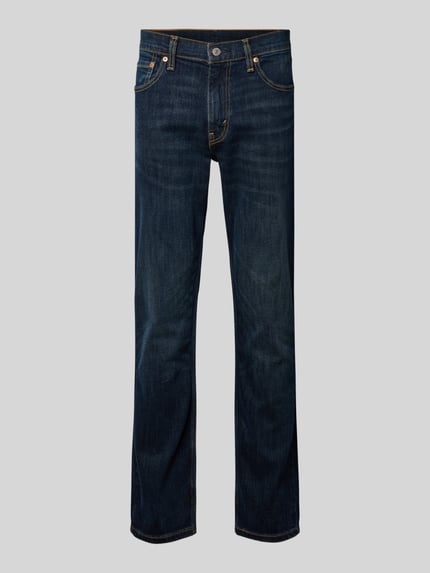 Produktfoto, Slim Fit Jeans aus Baumwoll-Mix Modell '511™' von Levi's®, ciemnoniebieski, 5 kieszeni, krój slim fit, bawełna elastyczna, Szerokość w rozmiarze 32/32: 41 cm, długość nogawki wewnętrznej: 80 cm