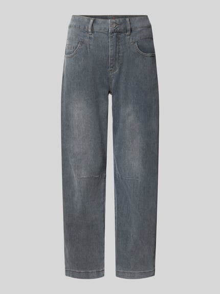 Buena Vista Regular Fit Barrel Jeans mit Bundfalte Mittelgrau 2