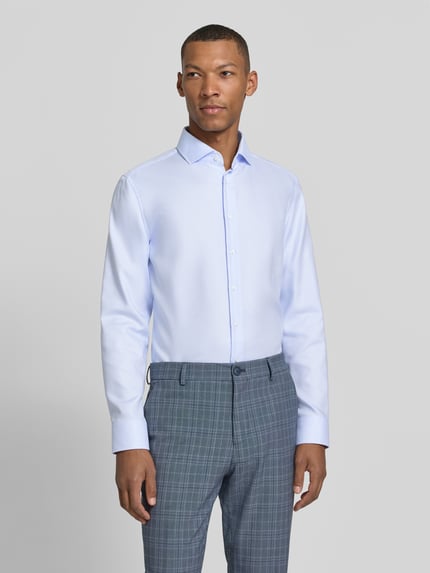 Seidensticker Slim Fit Businesshemd mit Kentkragen Bleu 4
