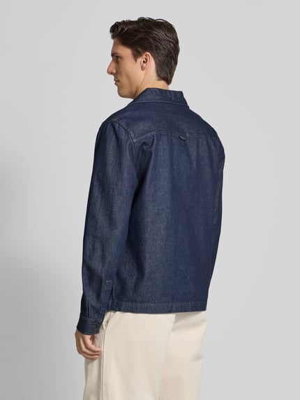 HUGO Regular fit overhemdjack met borstzak, model 'Edelo' Jeansblauw - 5