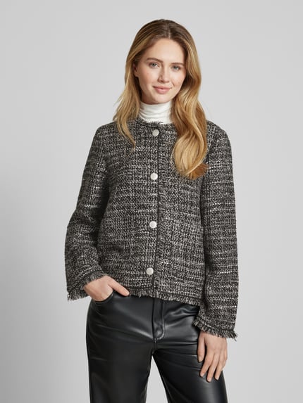 Smith and Soul Jacke in Bouclé-Optik Anthrazit 4