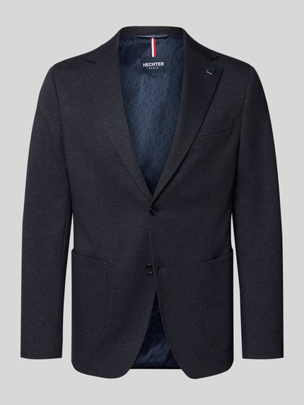 HECHTER PARIS Regular fit 2-knoops colbert met reverskraag Blauw - 2