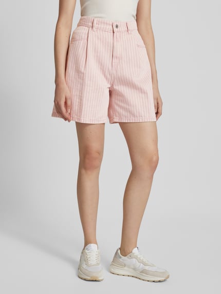 MANGO Loose Fit Shorts mit Bundfalten Modell 'MARINA' Pink 4