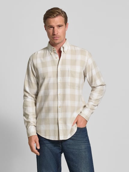 BOSS Orange Regular Fit Freizeithemd aus reiner Baumwolle Modell 'RICKERT' Sand 4