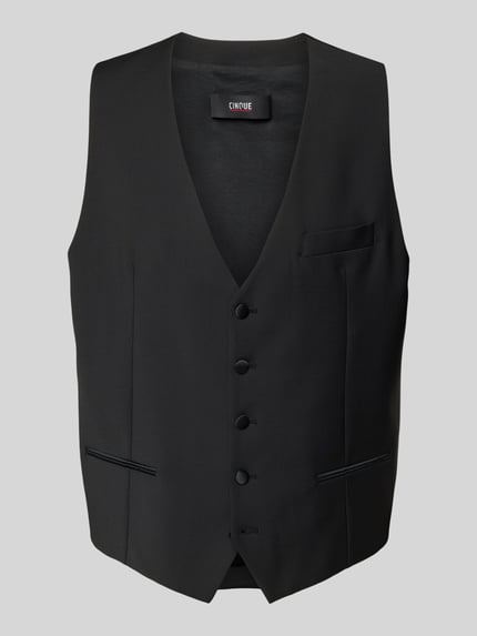 CINQUE Gilet met paspelzakken model 'Festivo' Zwart - 2