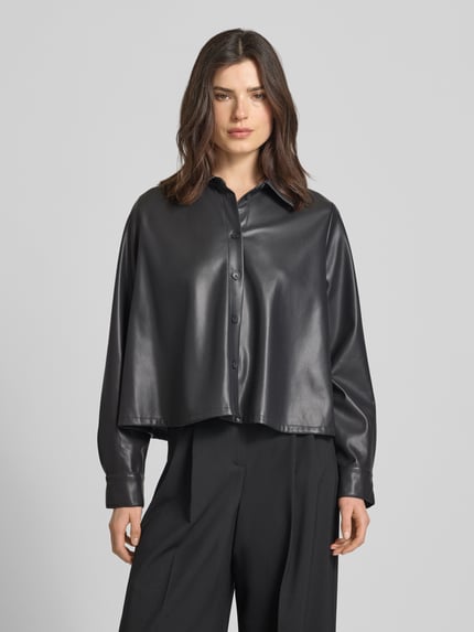someday. Relaxed Fit Hemdjacke in Leder-Optik Modell 'Zeather' Anthrazit 4