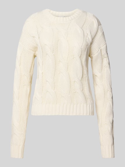 NOISY MAY® Regular fit pullover in gebreide look, model 'Finn' Offwhite - 2