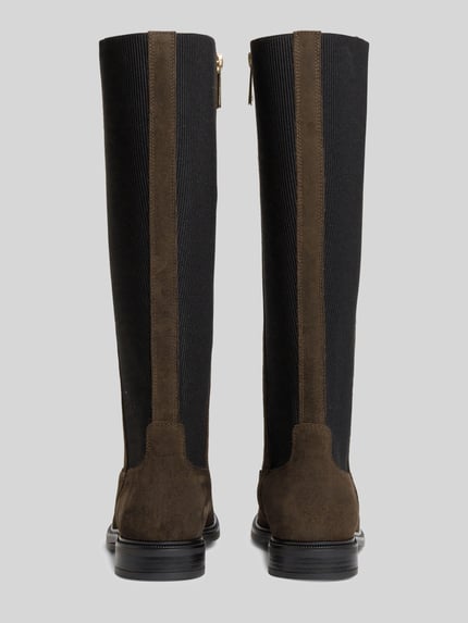 Tommy Hilfiger Stiefel aus echtem Leder mit Logo-Stitching Dunkelbraun 5