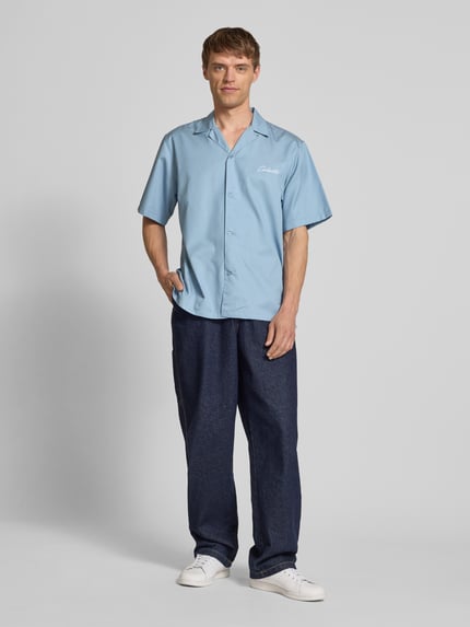 Carhartt Work In Progress Regular Fit Freizeithemd mit Label-Stitching Hellblau 1