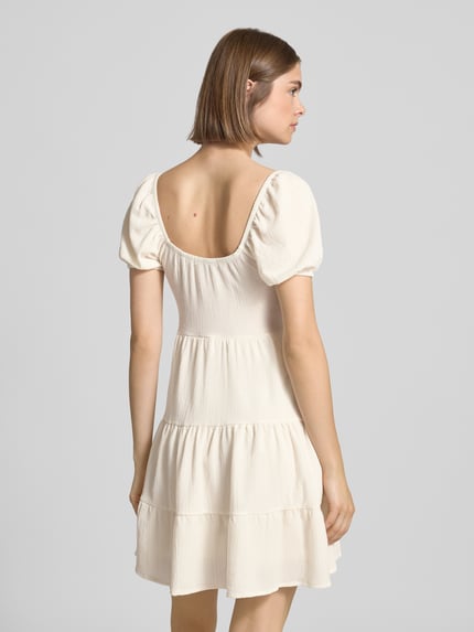 REVIEW Mini-jurk in laagjeslook Offwhite - 5