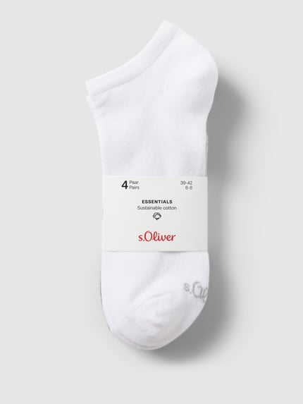 s.Oliver RED LABEL Sneakersocken mit Stretch-Anteil im 4er-Pack Hellgrau 3
