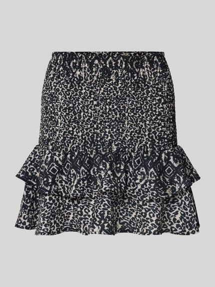 NOISY MAY® Minirok in laagjeslook, model 'AIDA' Zwart - 2