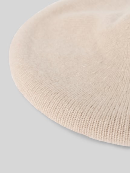 Productfoto, Béret aus reinem kasjmier van Christian Berg Woman, dameshoed met effen design, zachte beige kleur en fijne textuur