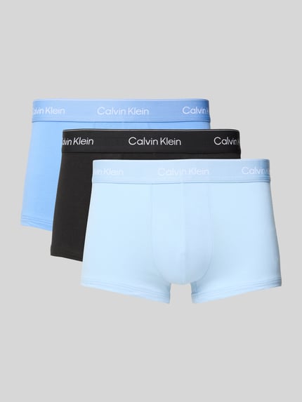 Calvin Klein Underwear Obcisłe bokserki z elastycznym paskiem z logo w zestawie 3 szt. Niebieski 1