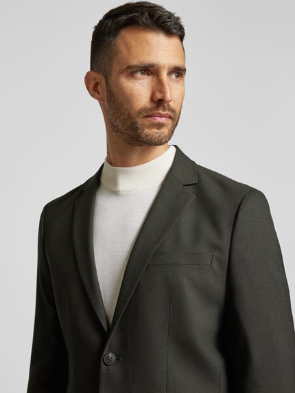 Selected Marynarka o kroju slim fit z brustaszą model ‘NEIL’ Oliwkowy 3