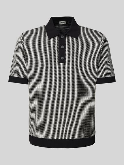 DRYKORN Koszulka polo o kroju regular fit z listwą guzikową model ‘TAMIAN 10’ Czarny 2