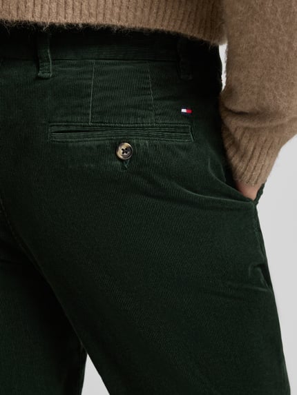 Tommy Hilfiger Straight Leg Cordhose aus Baumwoll-Mix Modell 'DENTON' Dunkelgruen 3