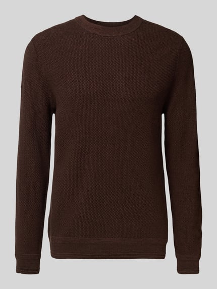 Superdry Strickpullover mit gerippten Abschlüssen Dunkelbraun 2