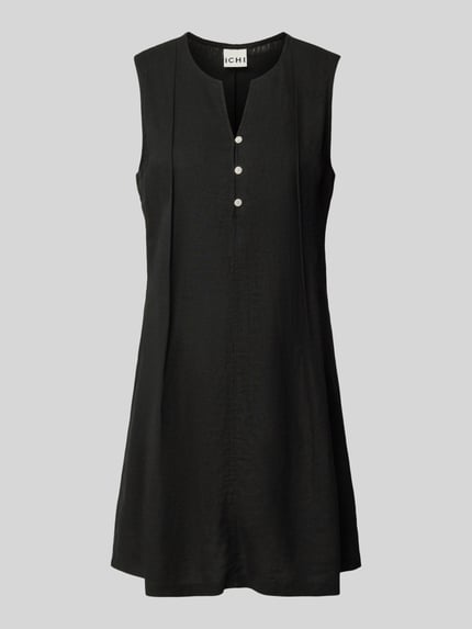 ICHI Minikleid aus Leinen-Viskose-Mix Modell 'LINNO' Black 2