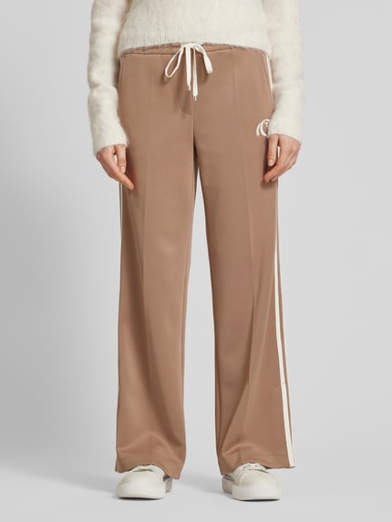 CAMBIO Loose fit broek met bandplooien, model 'AVRIL' Camel - 4