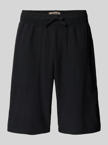 Blend Korte regular fit broek met elastische band, model 'MORGAN' Zwart - 2