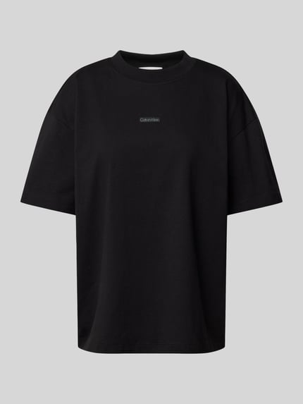 Calvin Klein Jeans T-shirt z detalem z logo Czarny 2