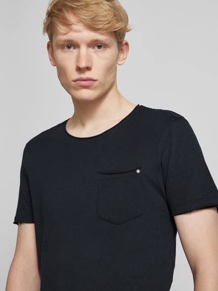 Blend T-shirt met ronde hals, model 'NOEL' Zwart - 3