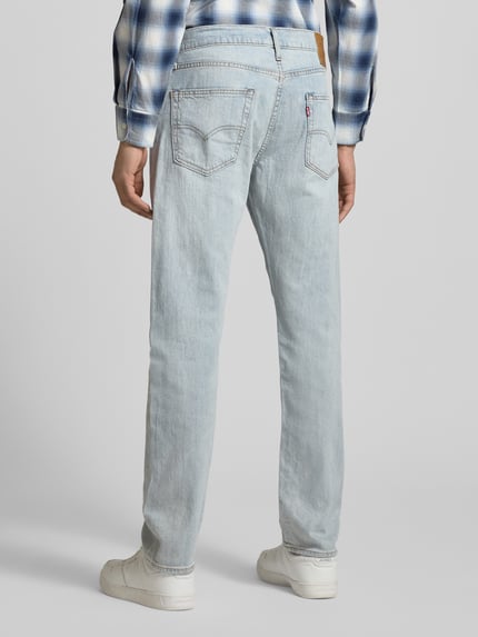 Levi's® tapered fit jeans van mix van katoen en linnen model '502®' Lichtblauw - 5