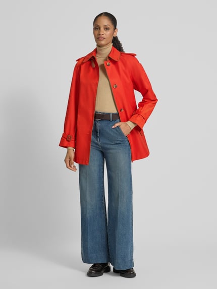 Lauren Ralph Lauren Trenchcoat met schoudertrensjes en riem Oranje - 1